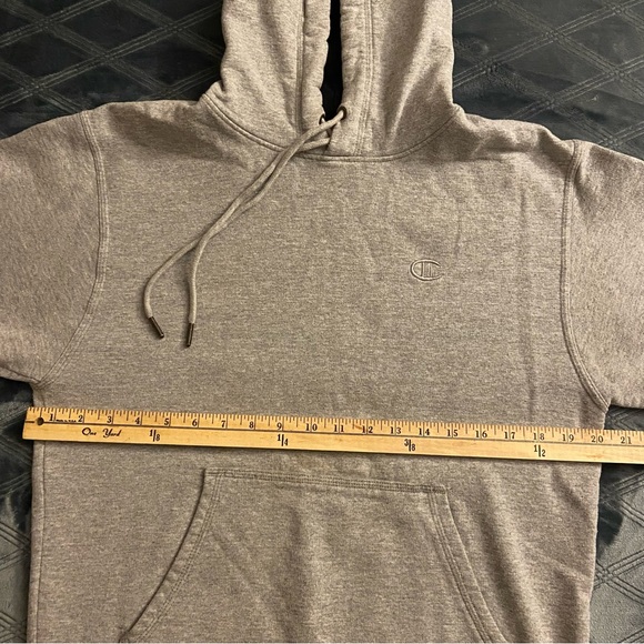 Champion plain gray hoodie sweatshirt sz S - Picture 4 of 12